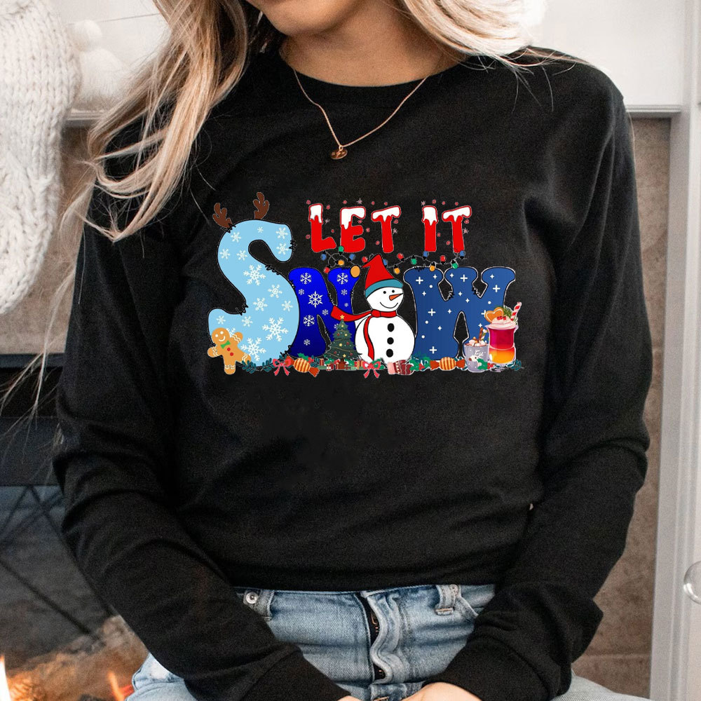 Let It Snowman Long Sleeve Christian T-Shirt