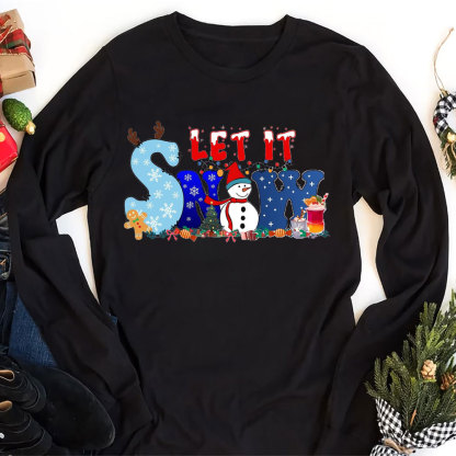 Let It Snowman Long Sleeve Christian T-Shirt
