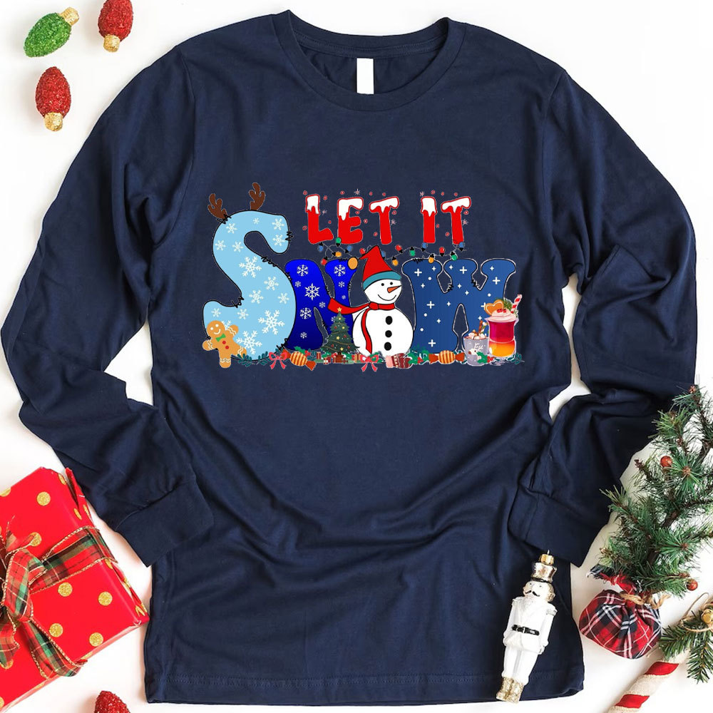 Let It Snowman Long Sleeve Christian T-Shirt
