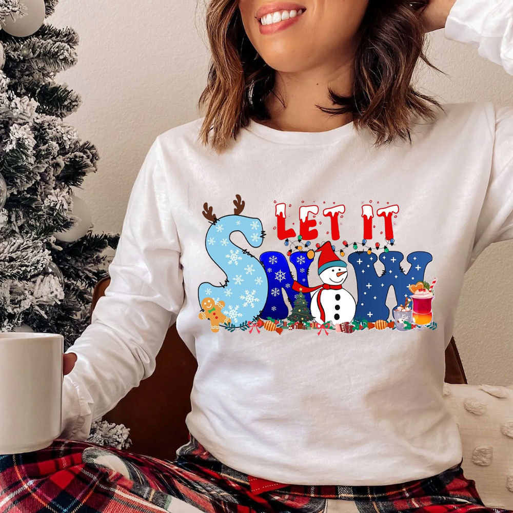Let It Snowman Long Sleeve Christian T-Shirt