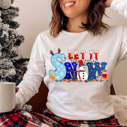 Let It Snowman Long Sleeve Christian T-Shirt
