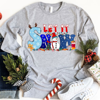 Let It Snowman Long Sleeve Christian T-Shirt