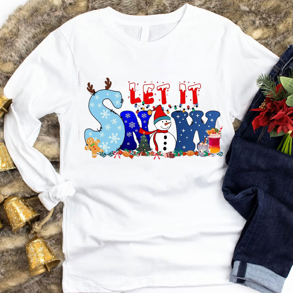 Let It Snowman Long Sleeve Christian T-Shirt