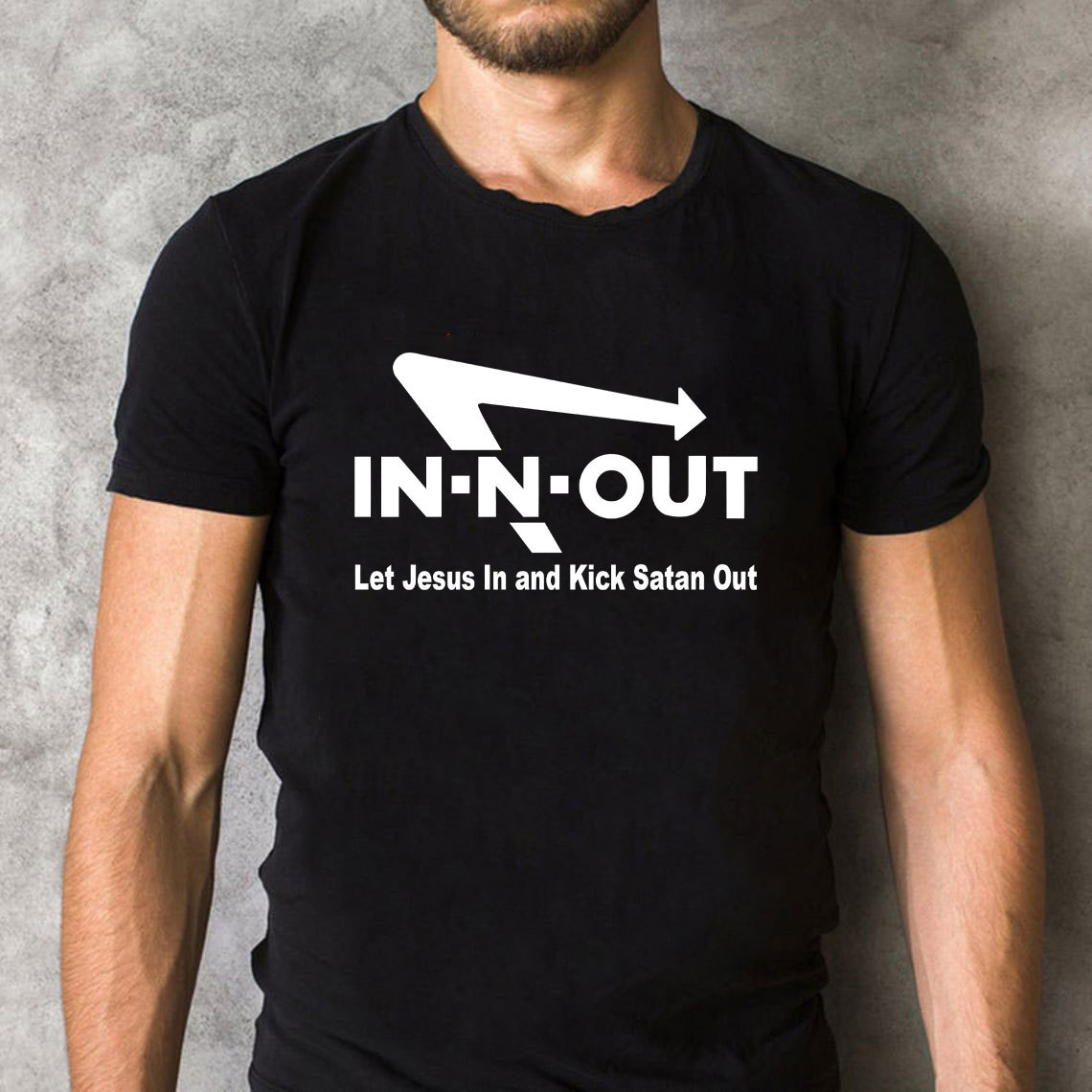 Let Jesus In And Kick Satan Out Christian T-Shirt