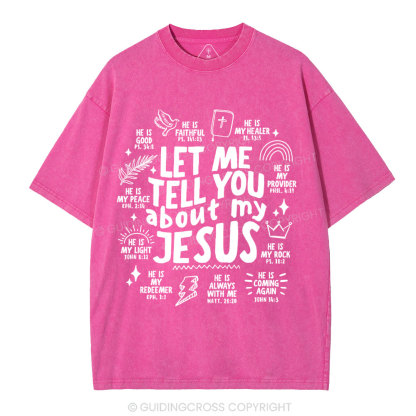 Let Me Tell You About My Jesus Christian Washed T-Shirt