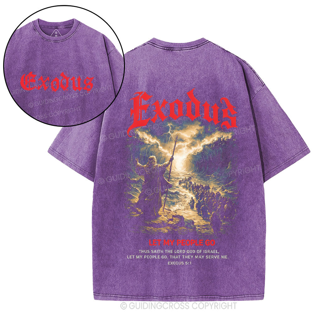 Let My People Go Christian Washed T-Shirt