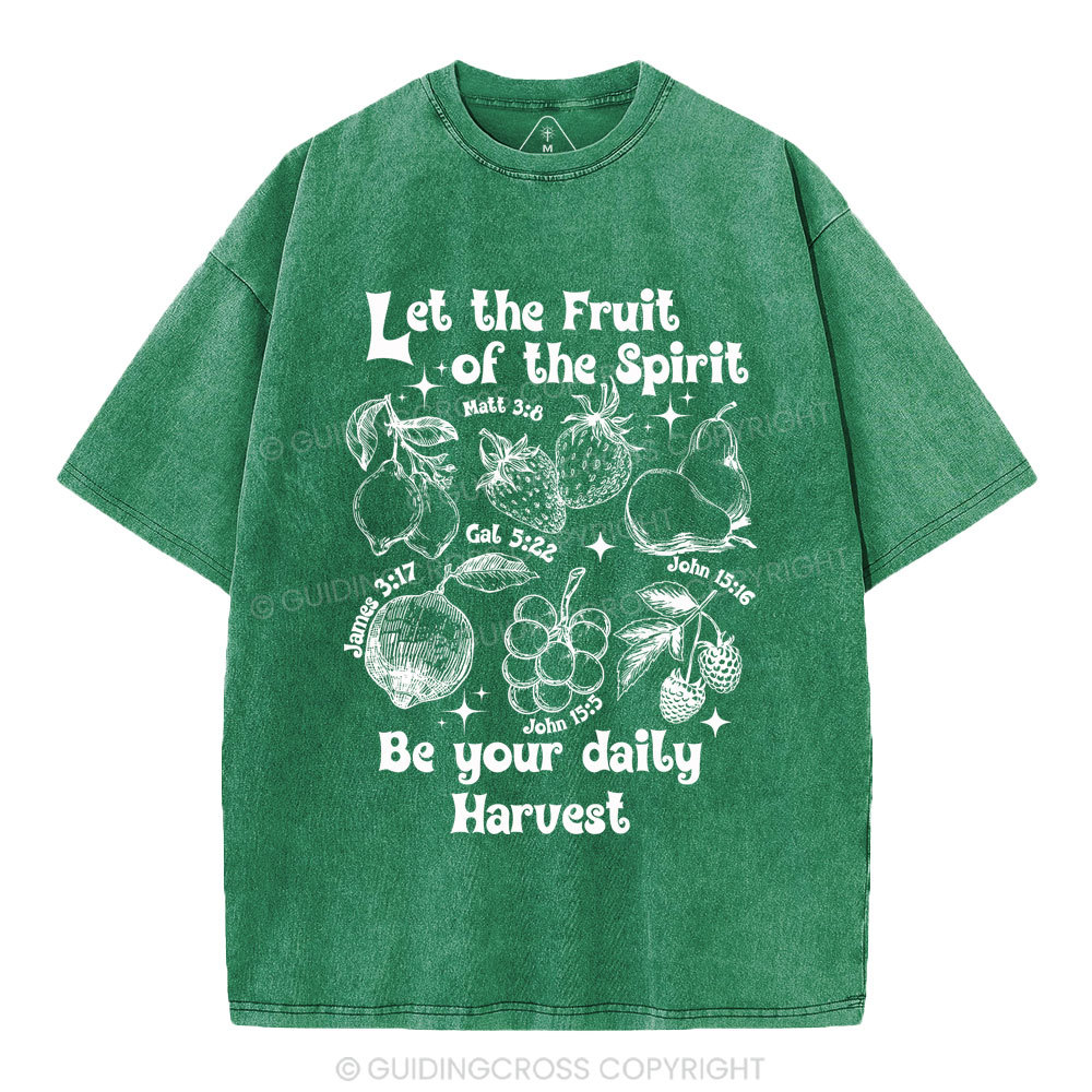 Let The Fruits Of The Spirits Christian Washed T-Shirt