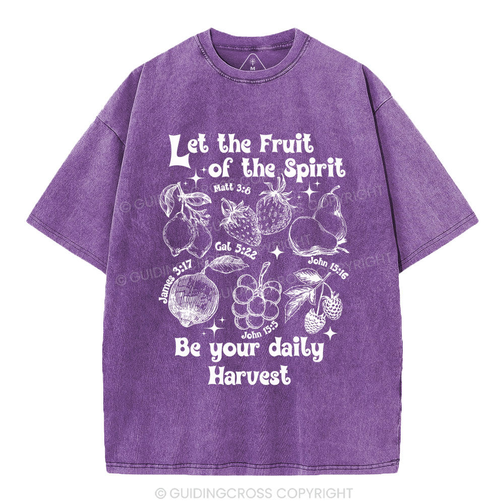 Let The Fruits Of The Spirits Christian Washed T-Shirt