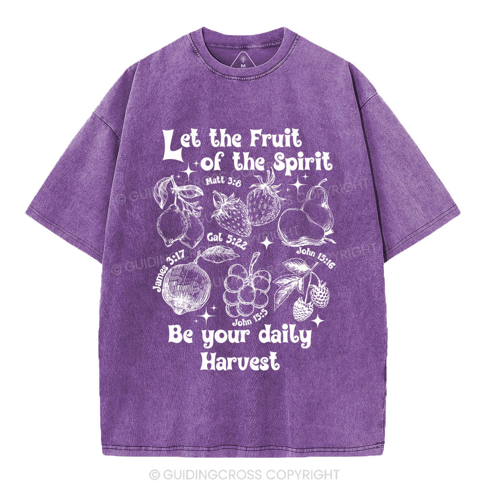 Let The Fruits Of The Spirits Christian Washed T-Shirt