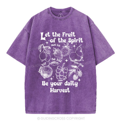 Let The Fruits Of The Spirits Christian Washed T-Shirt