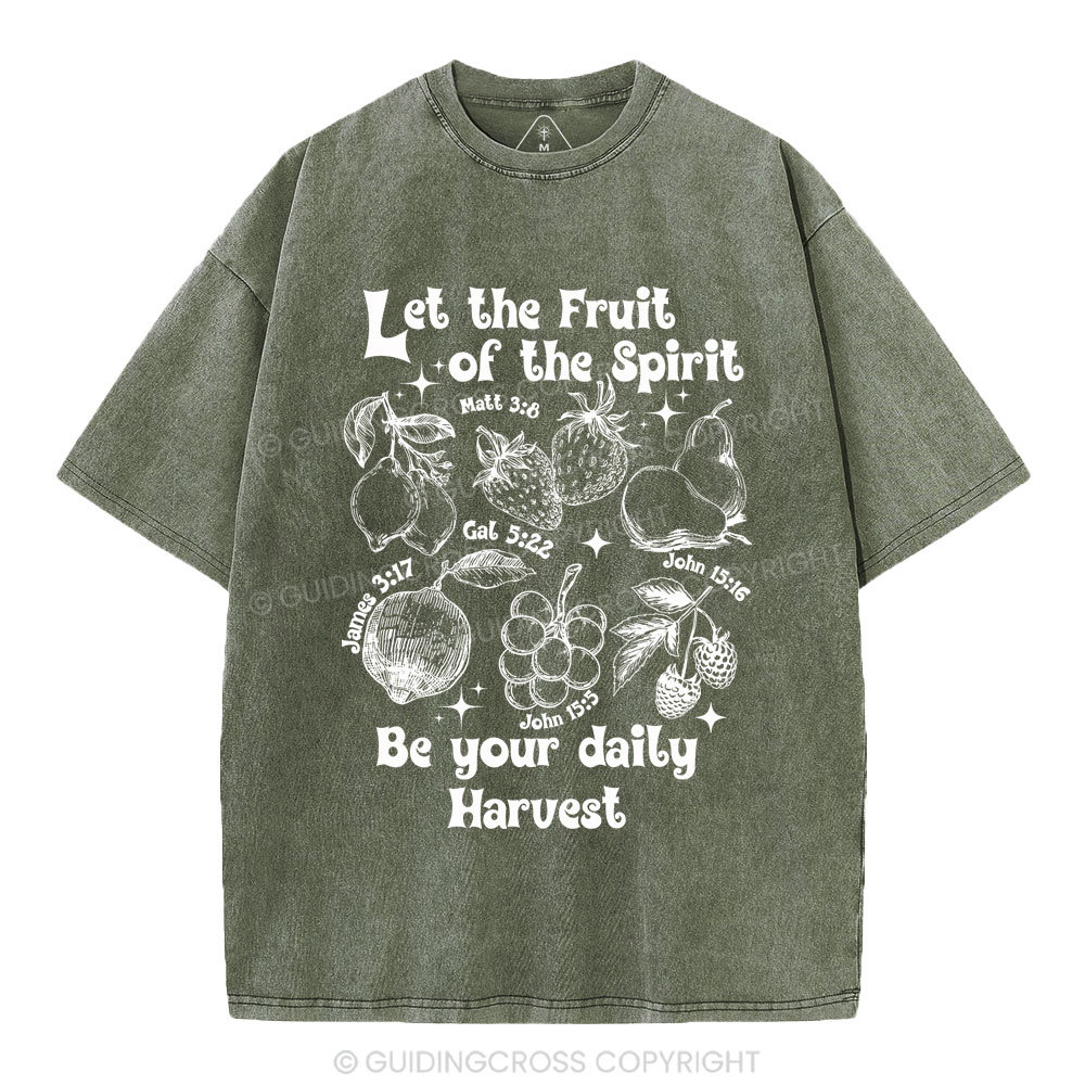 Let The Fruits Of The Spirits Christian Washed T-Shirt