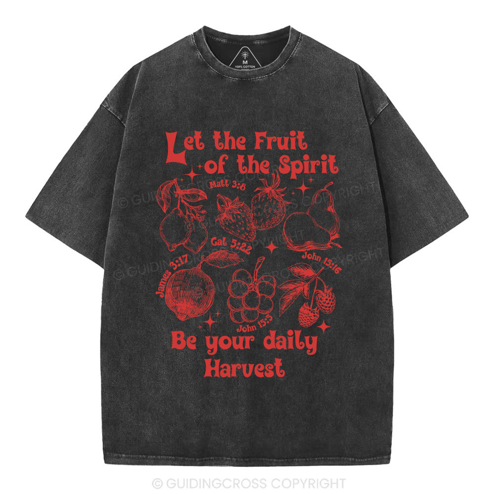 Let The Fruits Of The Spirits Christian Washed T-Shirt