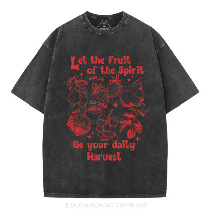 Let The Fruits Of The Spirits Christian Washed T-Shirt