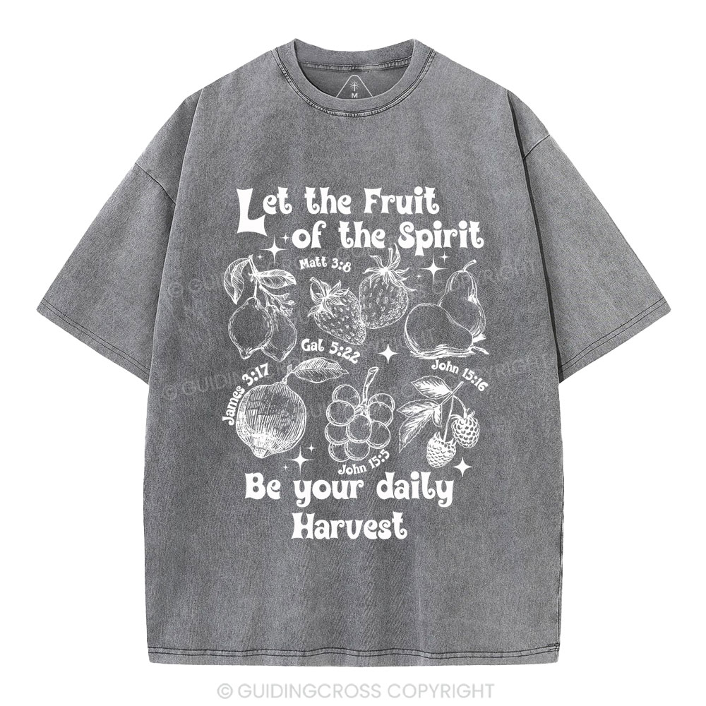 Let The Fruits Of The Spirits Christian Washed T-Shirt