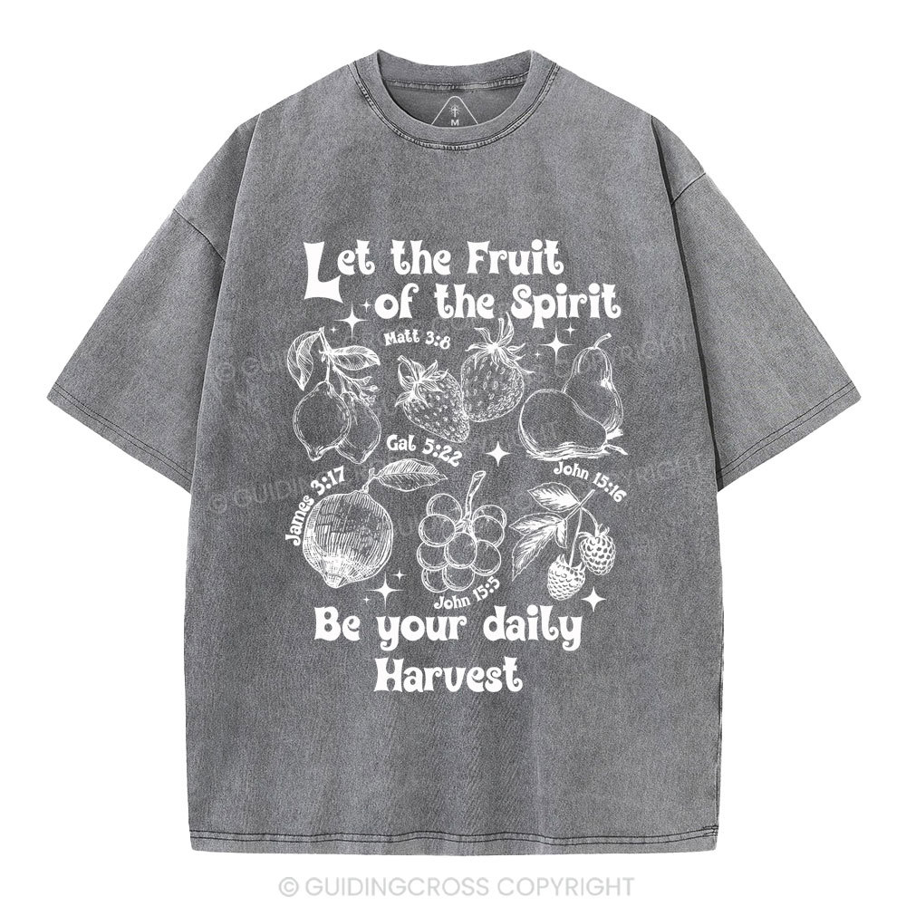 Let The Fruits Of The Spirits Christian Washed T-Shirt