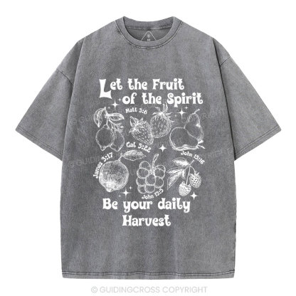 Let The Fruits Of The Spirits Christian Washed T-Shirt