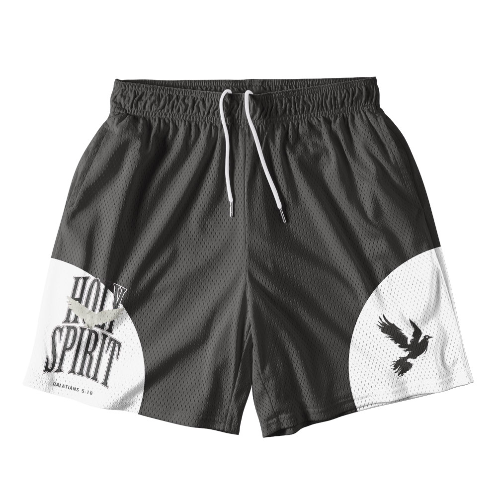 Let The Holy Spirit Guide Your Lives Christian Mesh Shorts