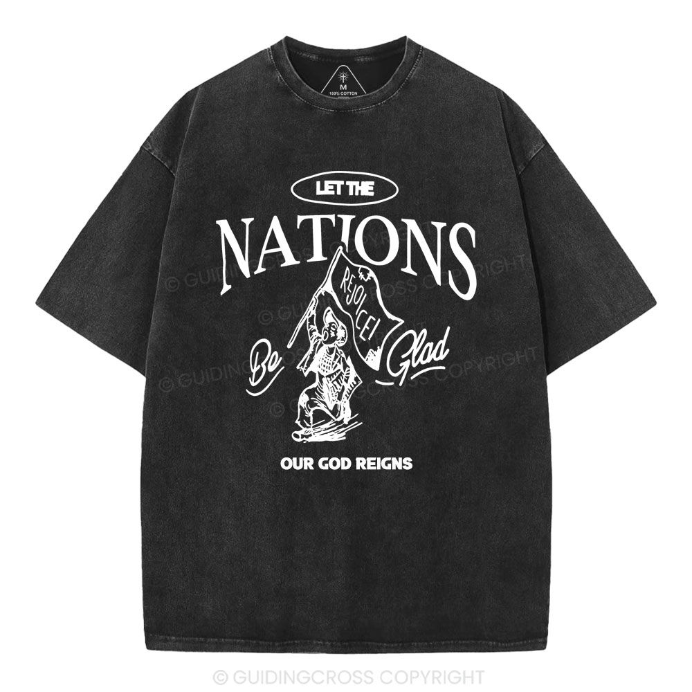 Let The Nation Rejoice Christian Washed T-Shirt