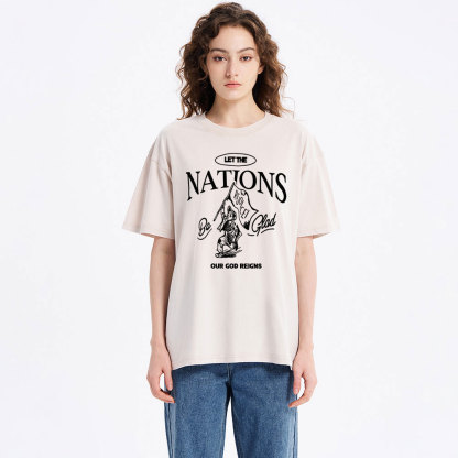 Let The Nation Rejoice Christian Washed T-Shirt