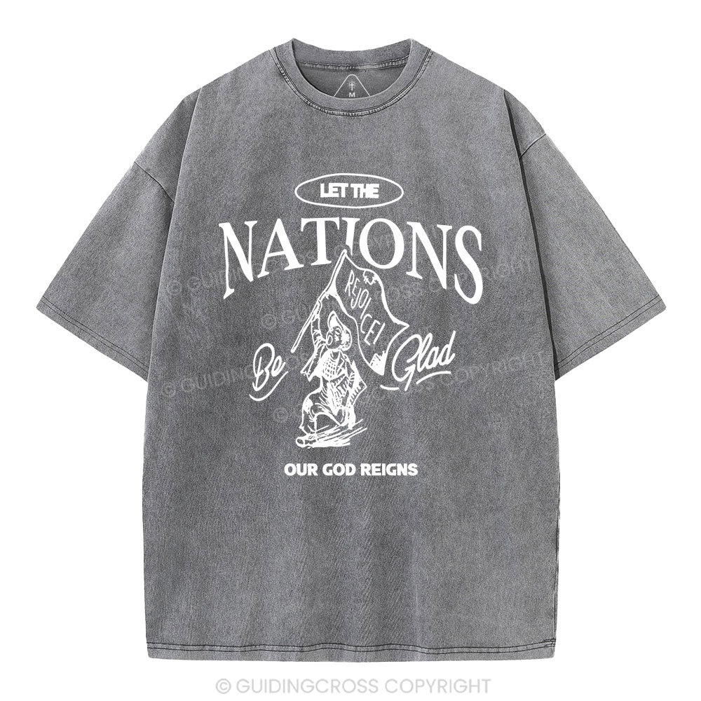 Let The Nation Rejoice Christian Washed T-Shirt