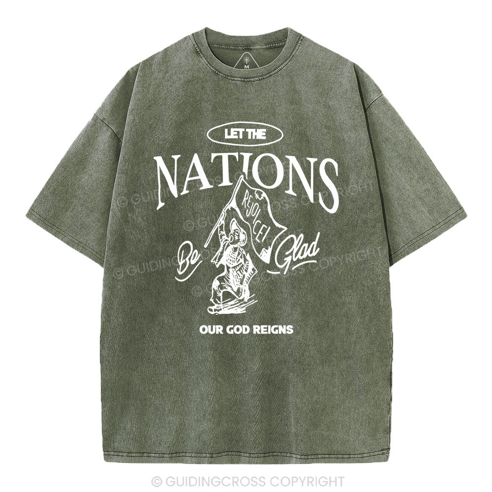 Let The Nation Rejoice Christian Washed T-Shirt