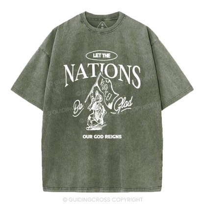 Let The Nation Rejoice Christian Washed T-Shirt