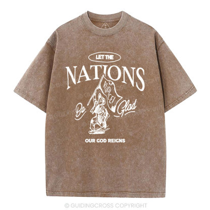 Let The Nation Rejoice Christian Washed T-Shirt
