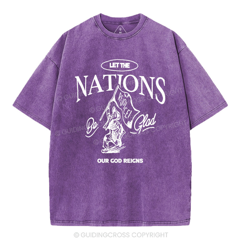 Let The Nation Rejoice Christian Washed T-Shirt