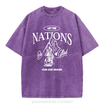 Let The Nation Rejoice Christian Washed T-Shirt