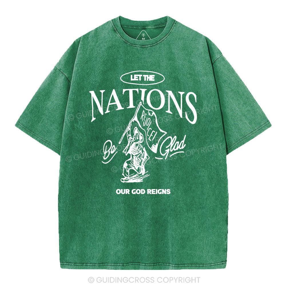 Let The Nation Rejoice Christian Washed T-Shirt