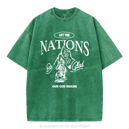 Let The Nation Rejoice Christian Washed T-Shirt