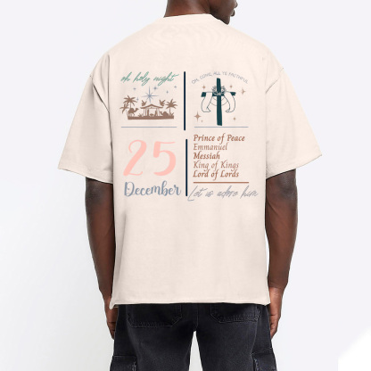 Let Us Adore Him Christian Washed T-Shirt