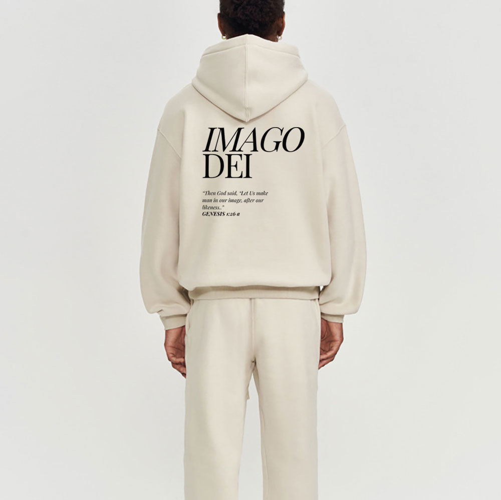 Let Us Make Man In Our Image Christian Fleece Hoodie Set