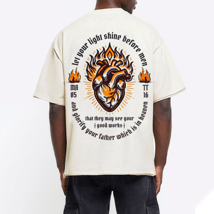 Let Your Light Shine Before Men Christian Washed T-Shirt