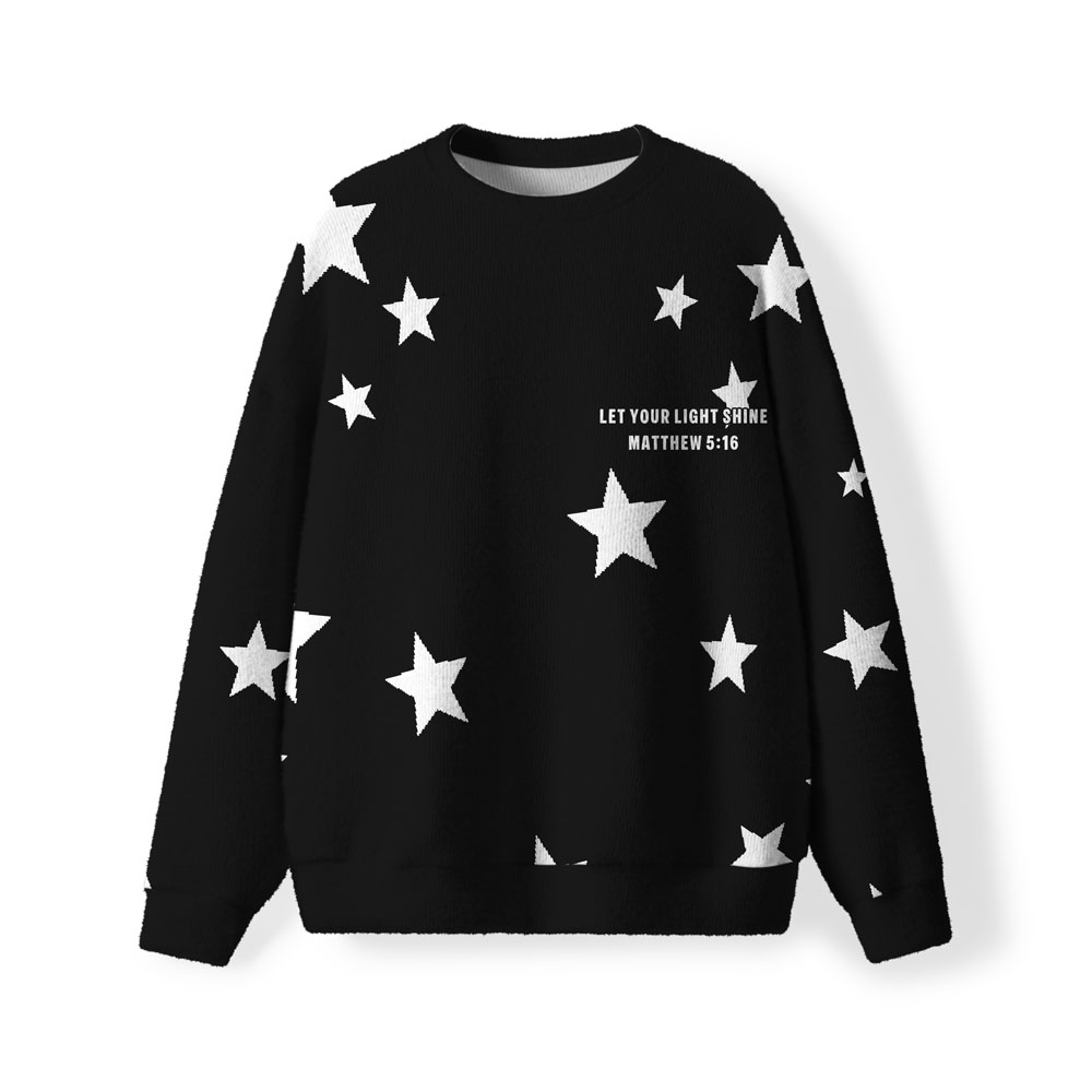 Let Your Light Shine Furry Christian Lightweight Sweater