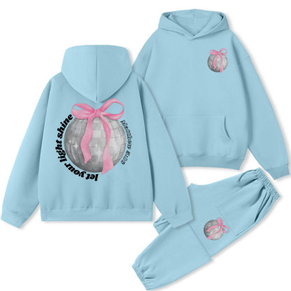 Let Your Light Shining Christian Fleece Hoodie Set