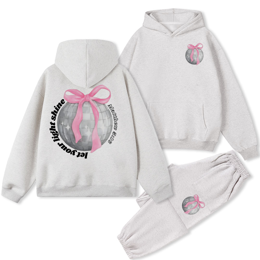 Let Your Light Shining Christian Fleece Hoodie Set