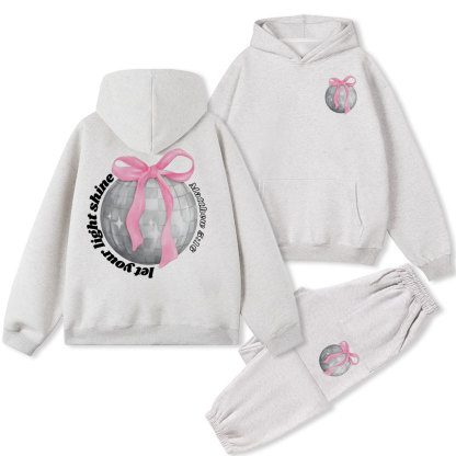 Let Your Light Shining Christian Fleece Hoodie Set