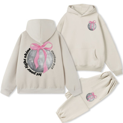 Let Your Light Shining Christian Fleece Hoodie Set