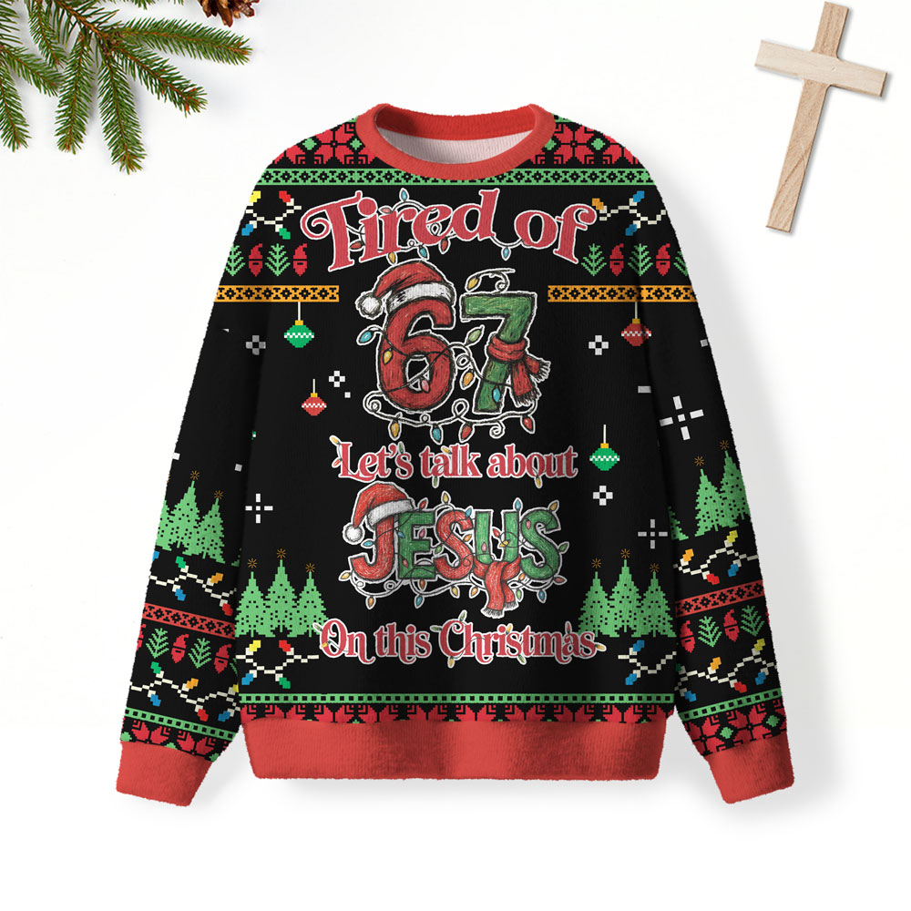 Let's Talk About Jesus Christian Lightweight Sweater