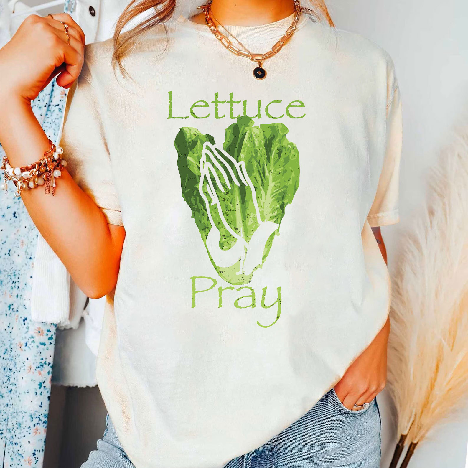 Lettuce Pray Christian T-Shirt