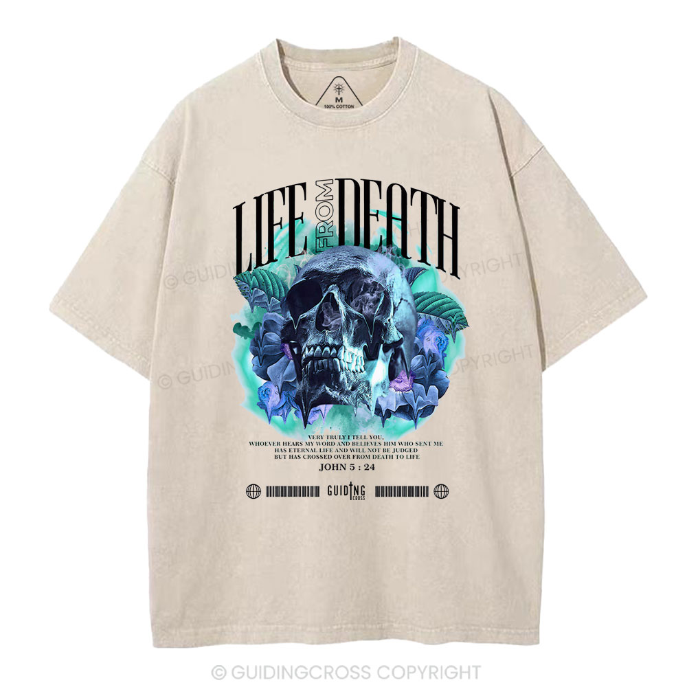 Life From Death Christian Washed T-Shirt