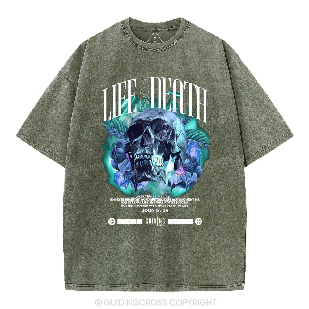 Life From Death Christian Washed T-Shirt