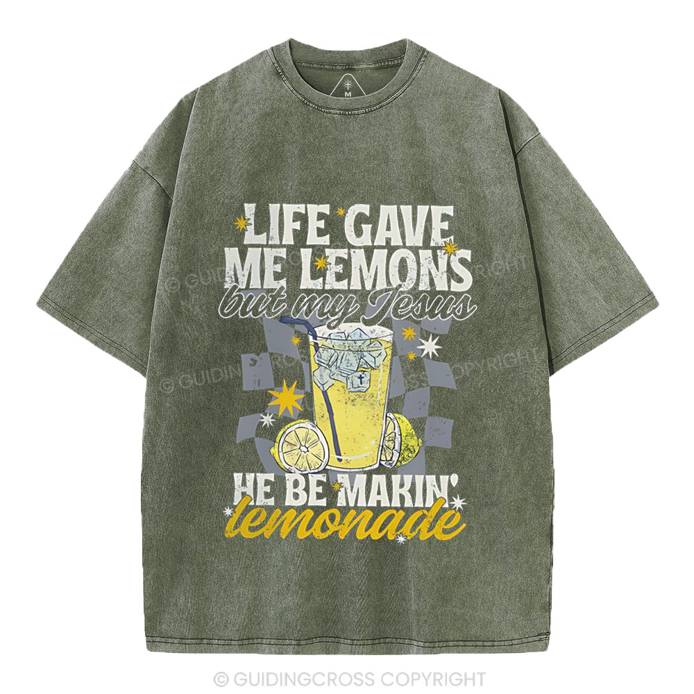 Life Gave Me Lemons Christian Washed T-Shirt