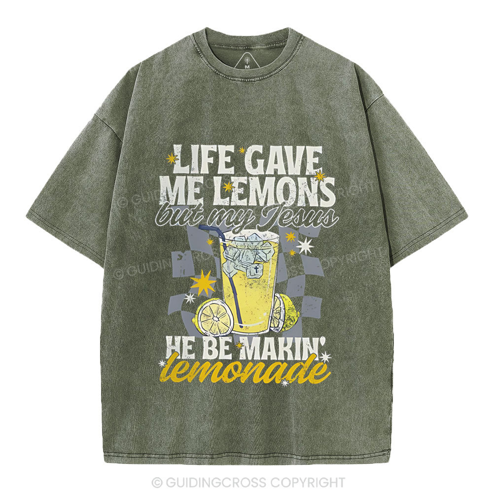Life Gave Me Lemons Christian Washed T-Shirt