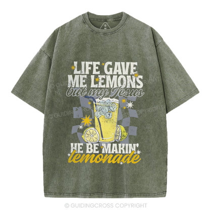 Life Gave Me Lemons Christian Washed T-Shirt