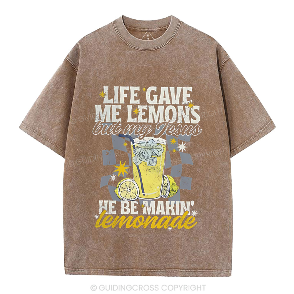 Life Gave Me Lemons Christian Washed T-Shirt