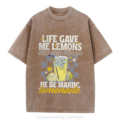 Life Gave Me Lemons Christian Washed T-Shirt