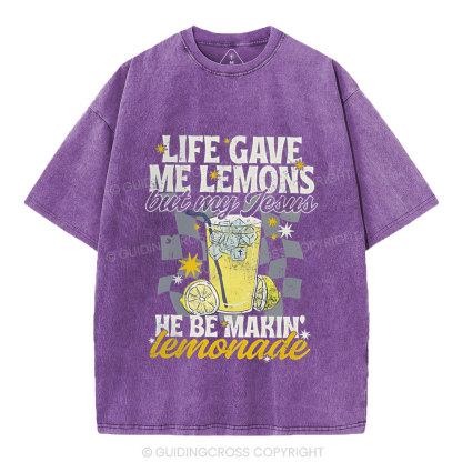 Life Gave Me Lemons Christian Washed T-Shirt