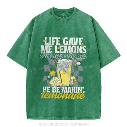 Life Gave Me Lemons Christian Washed T-Shirt